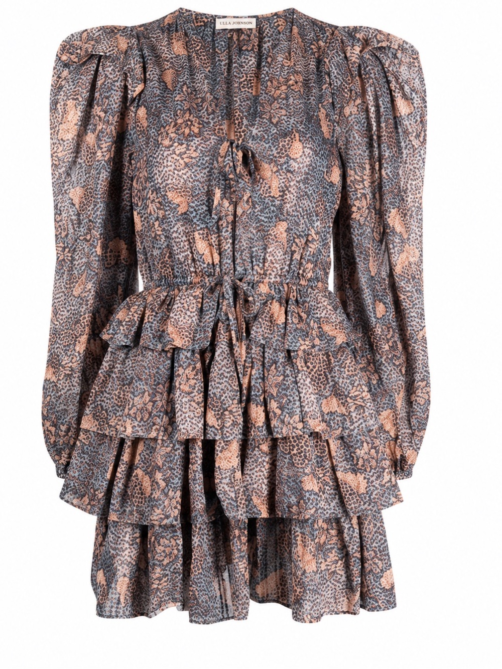 Ulla Johnson Tyra Mixed Print Dress Size 4 - Picture 3 of 8